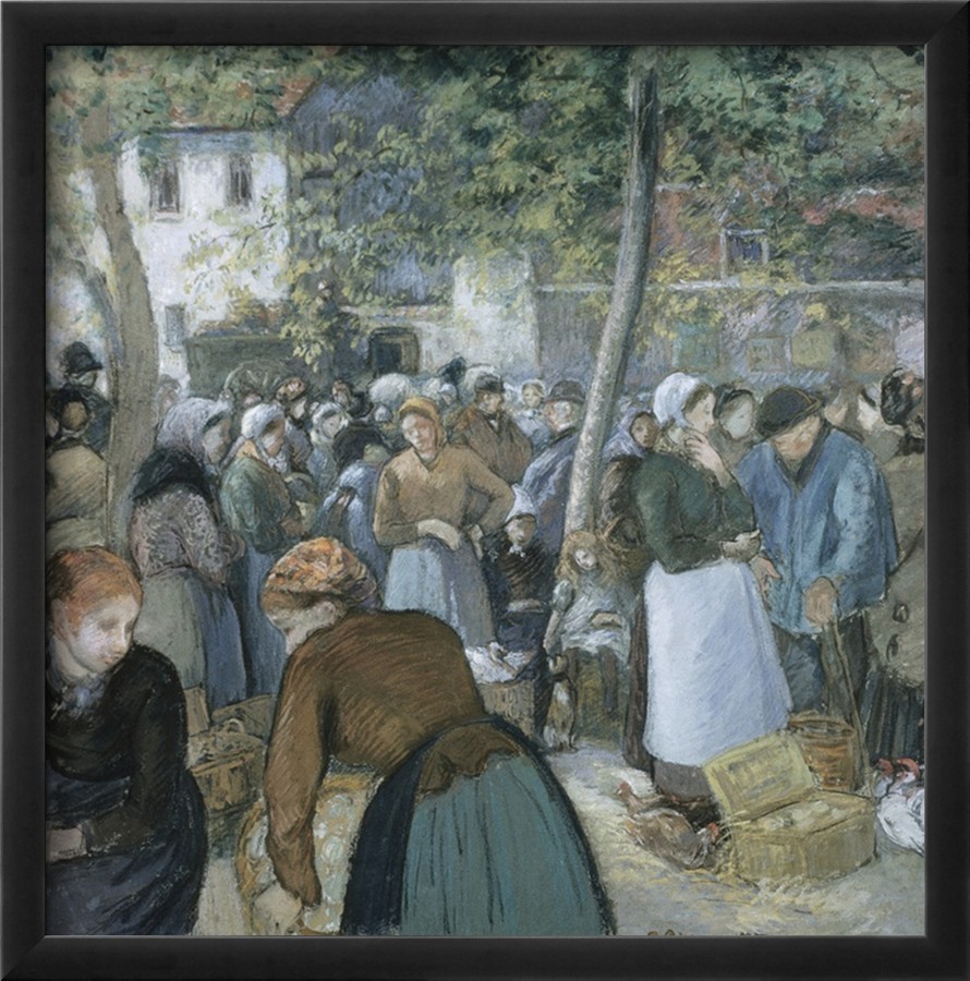 Poultry Market, Gisors - Camille Pissarro Paintings